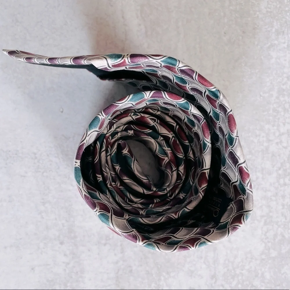 Vintage Oscar de la Renta Couture Collection Tie- Multicolored